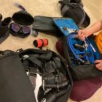 Diver packing for their trip
